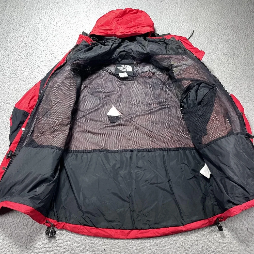 Vintage The North Face Jacket Mens Medium Red Black Gore-Tex Hooded Ski USA 90s